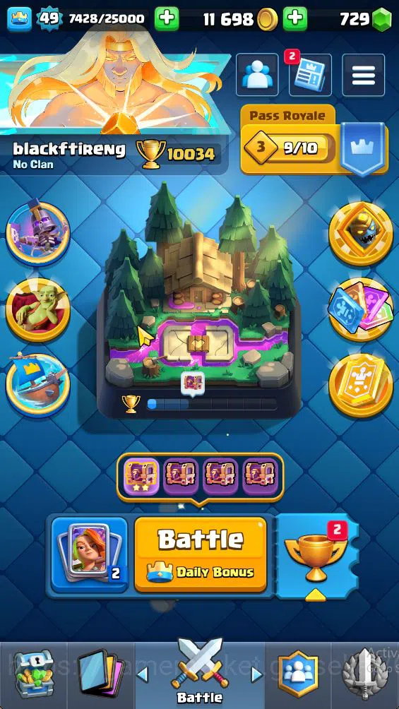 Lv 49|Trophy 10151|KTL 14|Limited Skin|Card 121| 2 Hero 13 EVO 8 Champ 21 Legendary 33 Epic 30 Rare 29 Comon|Take Email(CR1417) Clash Royale Midgame Lv 49|Trophy 10151|KTL 14|Limited Skin|Card 121| 2 image 1