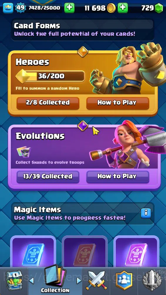 Clash Royale Accounts Midgame Lv 49|Trophy 10151|KTL 14|Limited Skin|Card 121| 2 Hero 13 EVO 8 Champ 21 Legendary 33 Epic 30 6