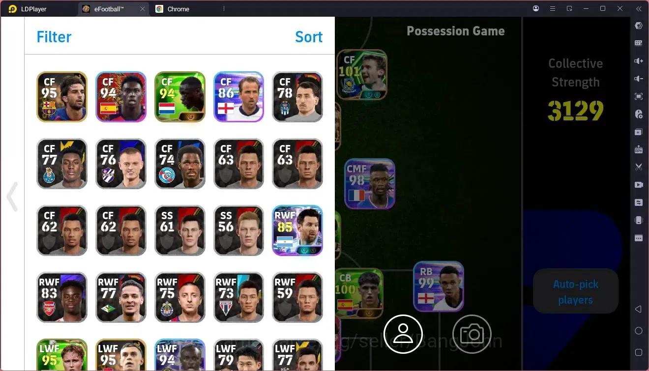 Buy eFootball Accounts - Mobile | PW 3129 | Bigtime Hazard