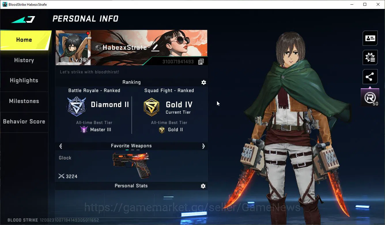 Blood Strike Accounts ASIA|ETERNAL Lv4 M4A1-Blight+DualBlades-Perdition, image 19