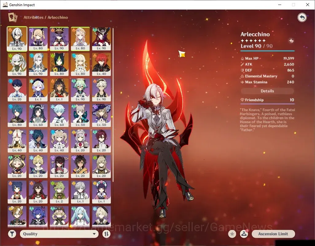 Genshin Impact Accounts ASIA|AR 56|5 Limited+4(*5Wep)|(Arlecchino,Chasca)+ image 3