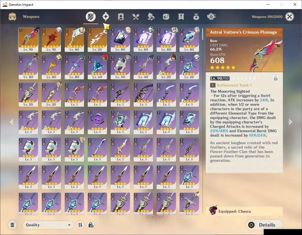 Genshin Impact Accounts ASIA|AR 56|5 Limited+4(*5Wep)|(Arlecchino,Chasca)+ image 8