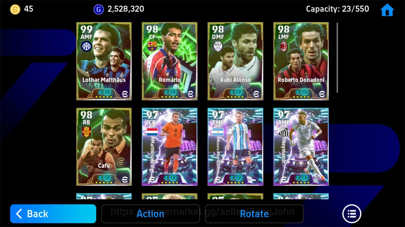 eFootball Accounts Android|PW 3190|Lothar Matthaus Epic,Romario Epic, image 3