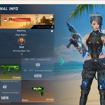 Blood Strike Accounts Rare Skin ASIA |1 Eternal Gun:MP7-Tidesong|2 Limited Guns:Origin-12,MCX-Ascendant|4 Ultra & 9 Legend