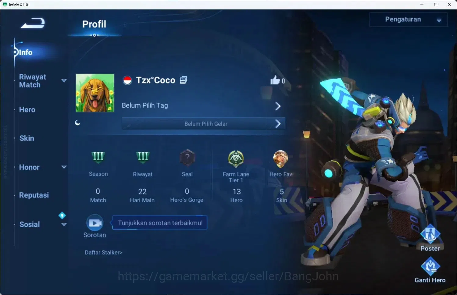 Honor of Kings Accounts Global | 13H 5S | LGD Di Renjie, Event Di Renjie, image 1