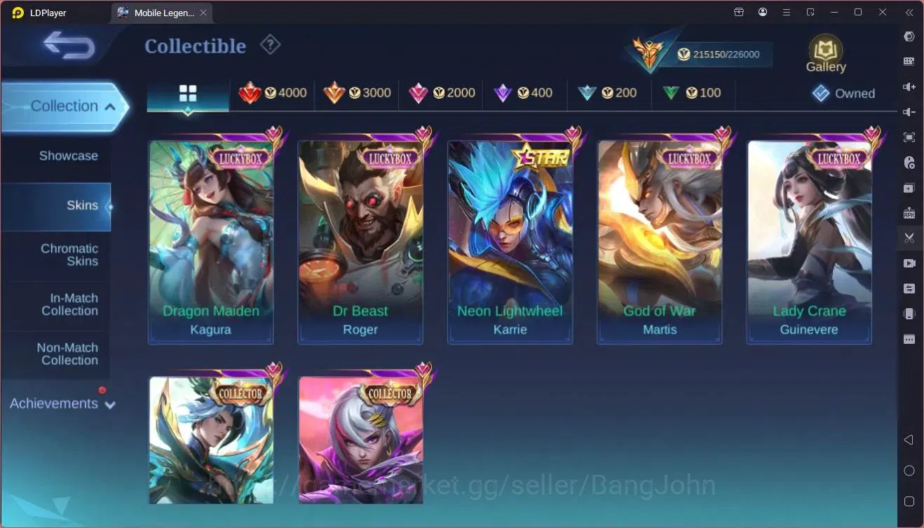Mobile Legends: Bang Bang Accounts GlobalHero 132|Skin 575|Mega|Legend Franco,Lunox|S image 14