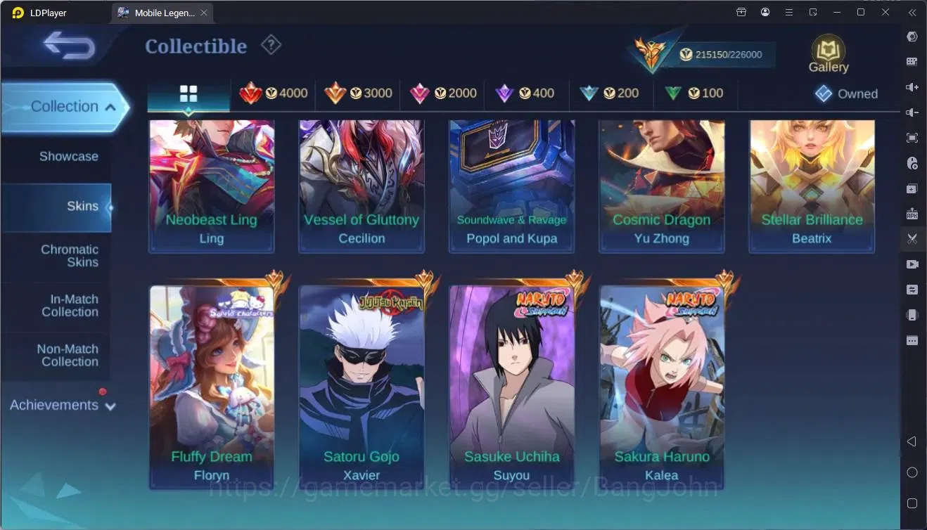 Mobile Legends: Bang Bang Accounts GlobalHero 132|Skin 575|Mega|Legend Franco,Lunox|S image 16
