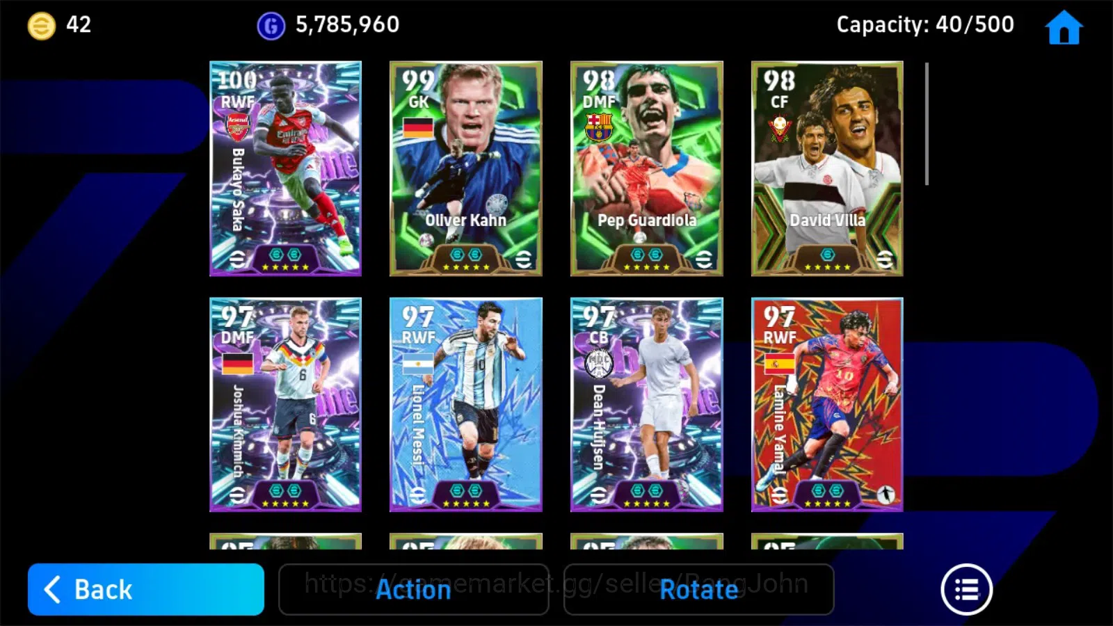 eFootball Accounts Mobile|PW 3194|Epic Kahn,Guardiola,Villa,Drogba,Ha image 5
