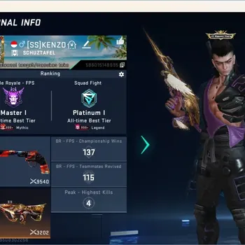 Blood Strike Accounts Others ASIA | 1 Eternal: Desert Eagle,MP7 - Tidesong|3 Collab Gun|1 Limited Gun|4 Ultra Guns|7 Ultra