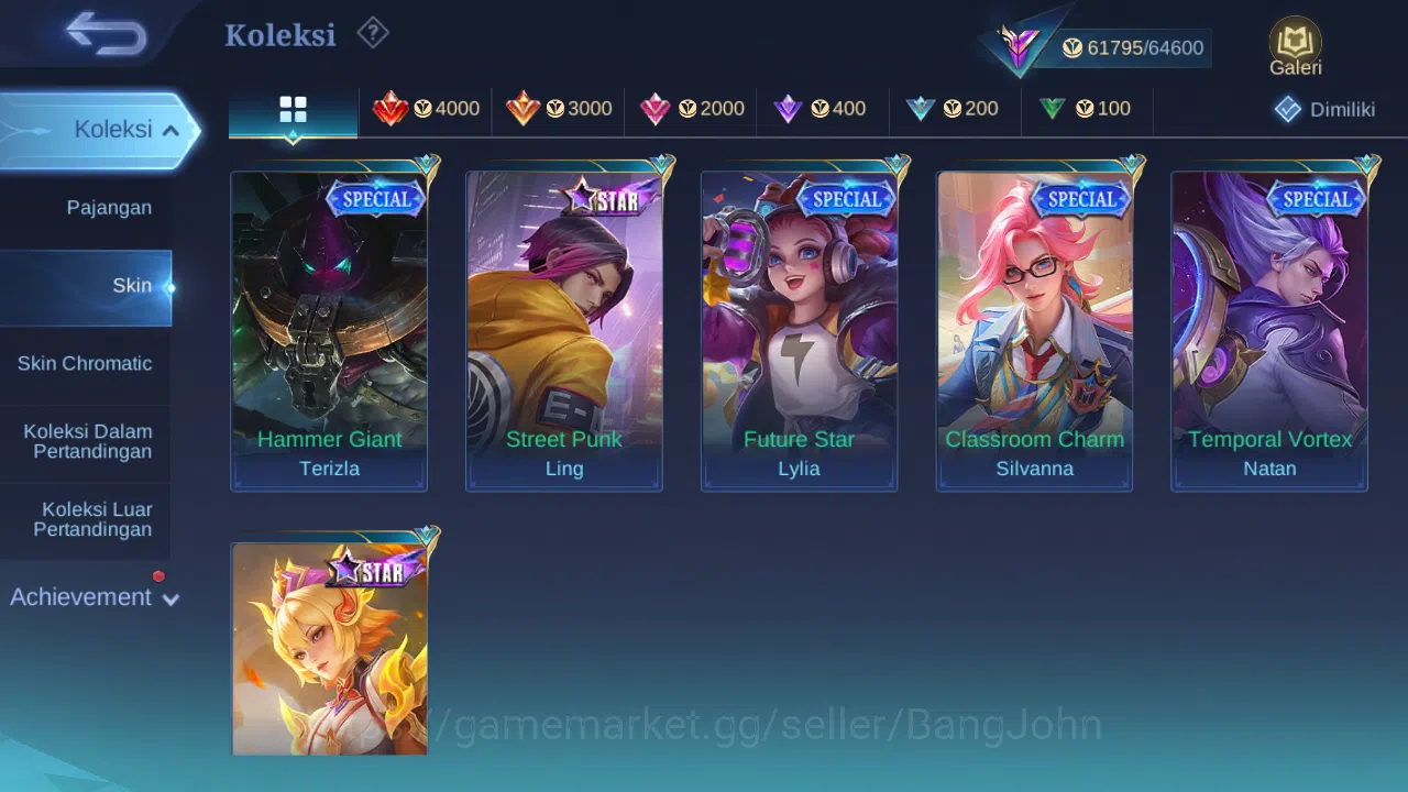 Mobile Legends: Bang Bang Accounts Hero 132 Skin 272 | KOF Karina | Transformers Roge image 10