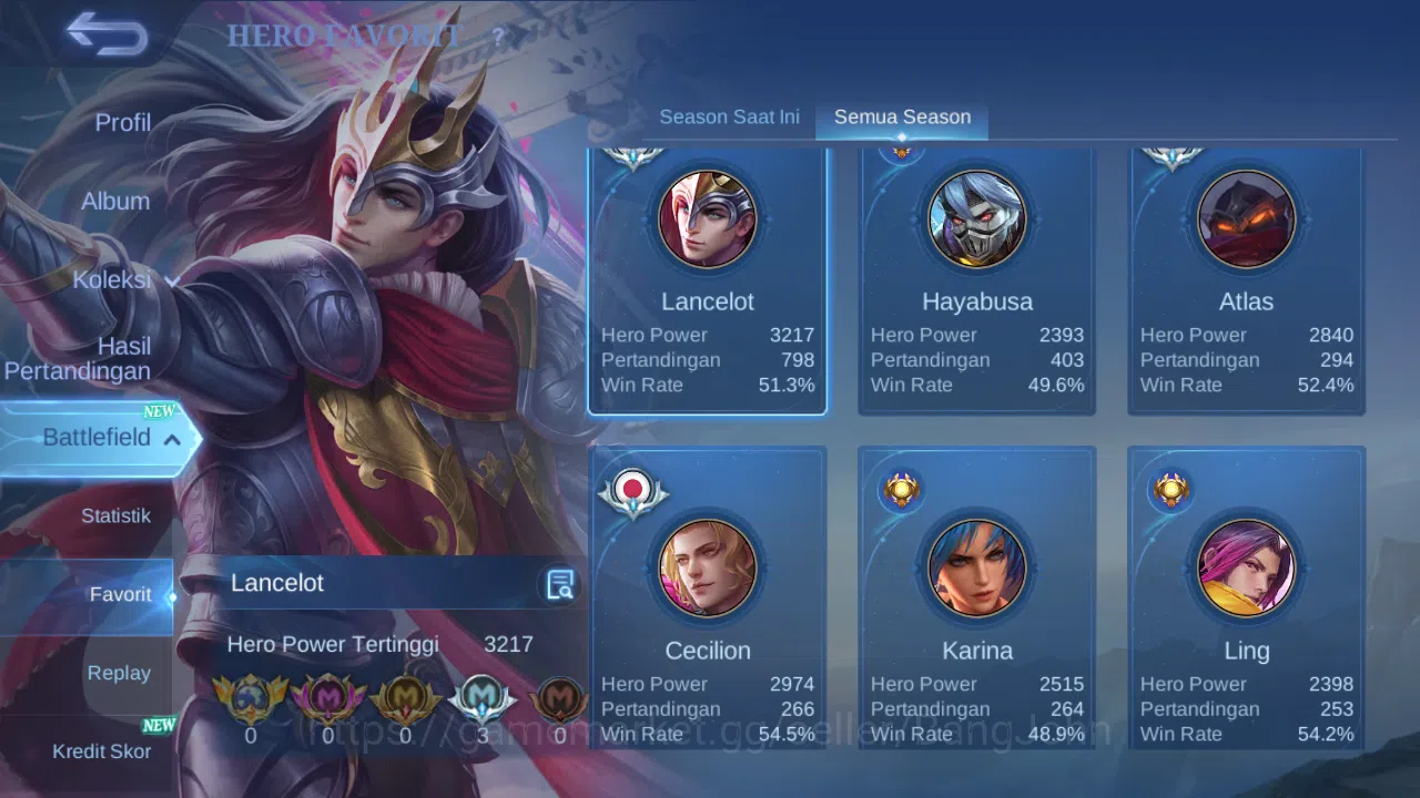 Mobile Legends: Bang Bang Accounts Hero 132 Skin 272 | KOF Karina | Transformers Roge image 16