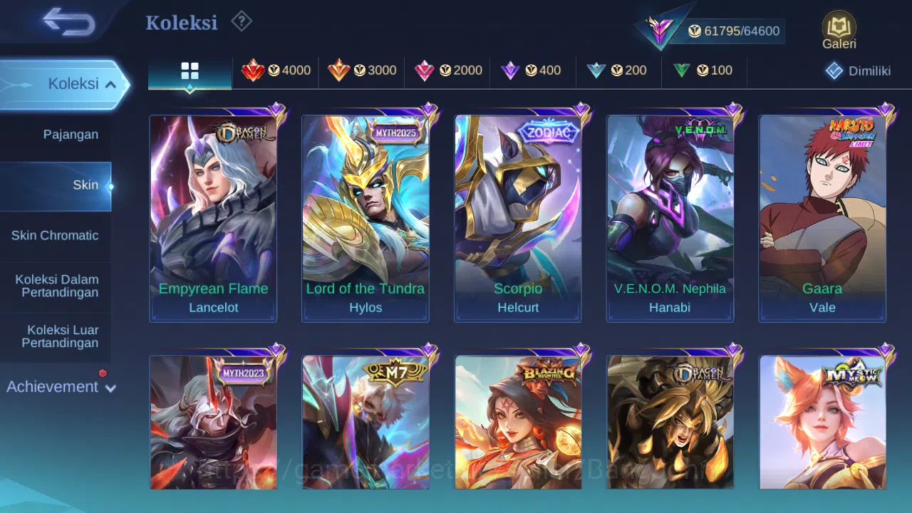 Mobile Legends: Bang Bang Accounts Hero 132 Skin 272 | KOF Karina | Transformers Roge image 3