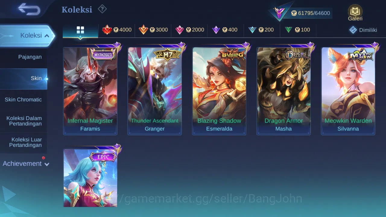 Mobile Legends: Bang Bang Accounts Hero 132 Skin 272 | KOF Karina | Transformers Roge image 4