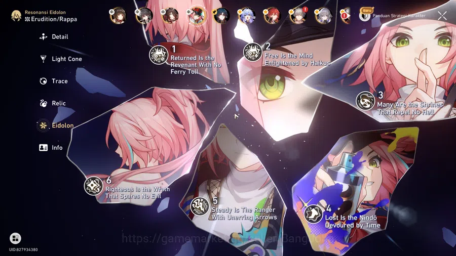 Honkai Star Rail Accounts [ASIA TL 70] RAPPA E6S1 FULL MAX TRACES | 15+ 5-ST image 3