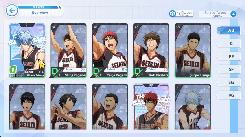 Kuroko's Basketball Street Rivals Accounts SEA SV014|Fresh Starter Lv2|Miracle Tetsuya + 3 Other Character + Some Ticket|Ch1 6