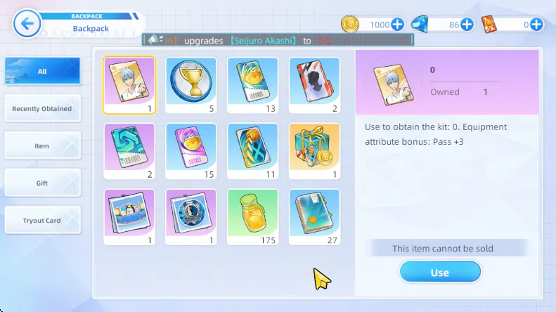 Kuroko's Basketball Street Rivals Accounts SEA SV014|Fresh Starter Lv2|Miracle Tetsuya + 3 Other Character + Some Ticket|Ch1 8