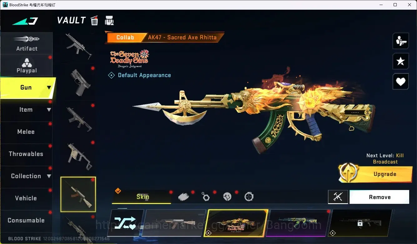 Blood Strike Accounts ASIA | 2 ETERNAL: Chainblade, AUG | 3 7DS,2 TR,1 E image 6
