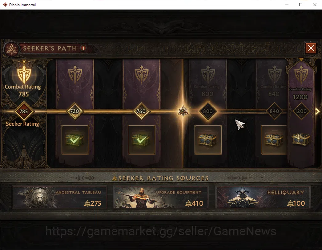 Diablo Immortal Accounts SEA - Izual|CS ON|Lv60(600)|Barbarian|CR 35k|Reso  image 12