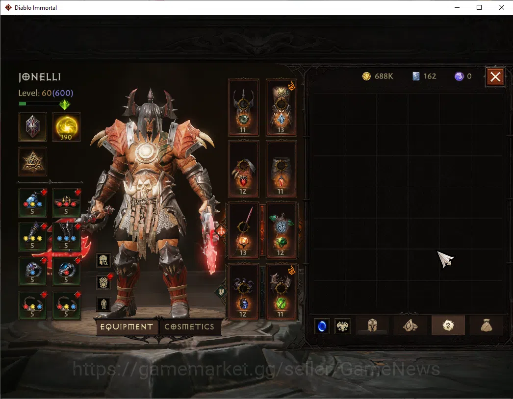 Diablo Immortal Accounts SEA - Izual|CS ON|Lv60(600)|Barbarian|CR 35k|Reso  image 7