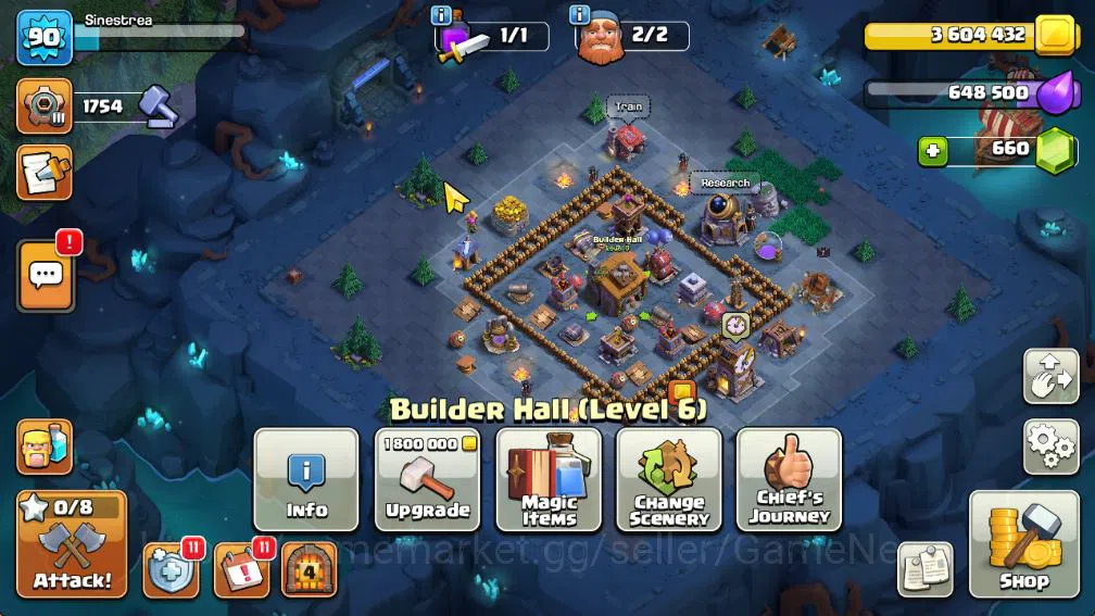 Clash of Clans Accounts TH 12 - BH 6|LV 90|660 Gems|HH 6|BK 33,AQ 37,GW 15 image 4