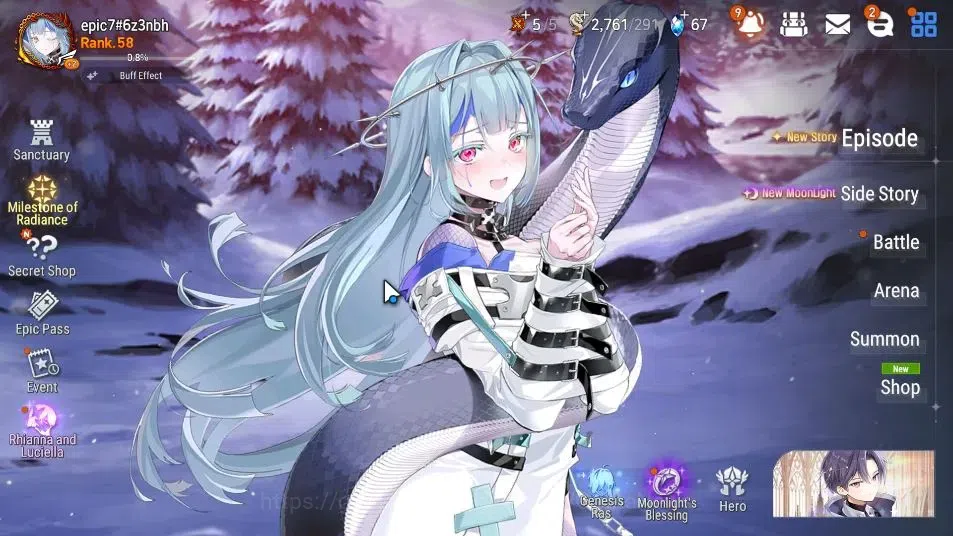 Epic Seven Accounts GLOBAL Unverif|New Era|7 ML(Rhianna&Luciella,A Vil image 1