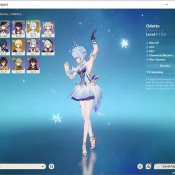 Genshin Impact Accounts Starter ASIA|AR 25 Fresh Starter|1 Limited new char Odette+noSign|(Barbara,Beidou,Kaeya,ETC)|Male