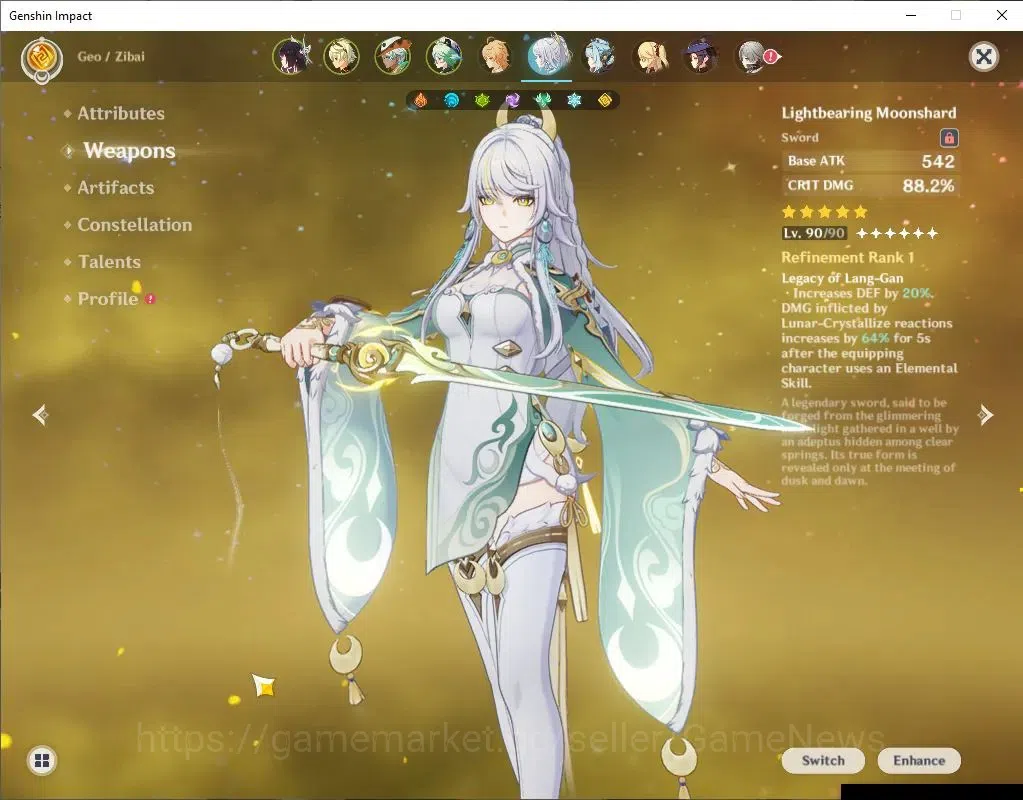 Genshin Impact Accounts Asia |AR 55| 3Limit +5(*5WeP) |(Columbina,Zibai)+S image 3