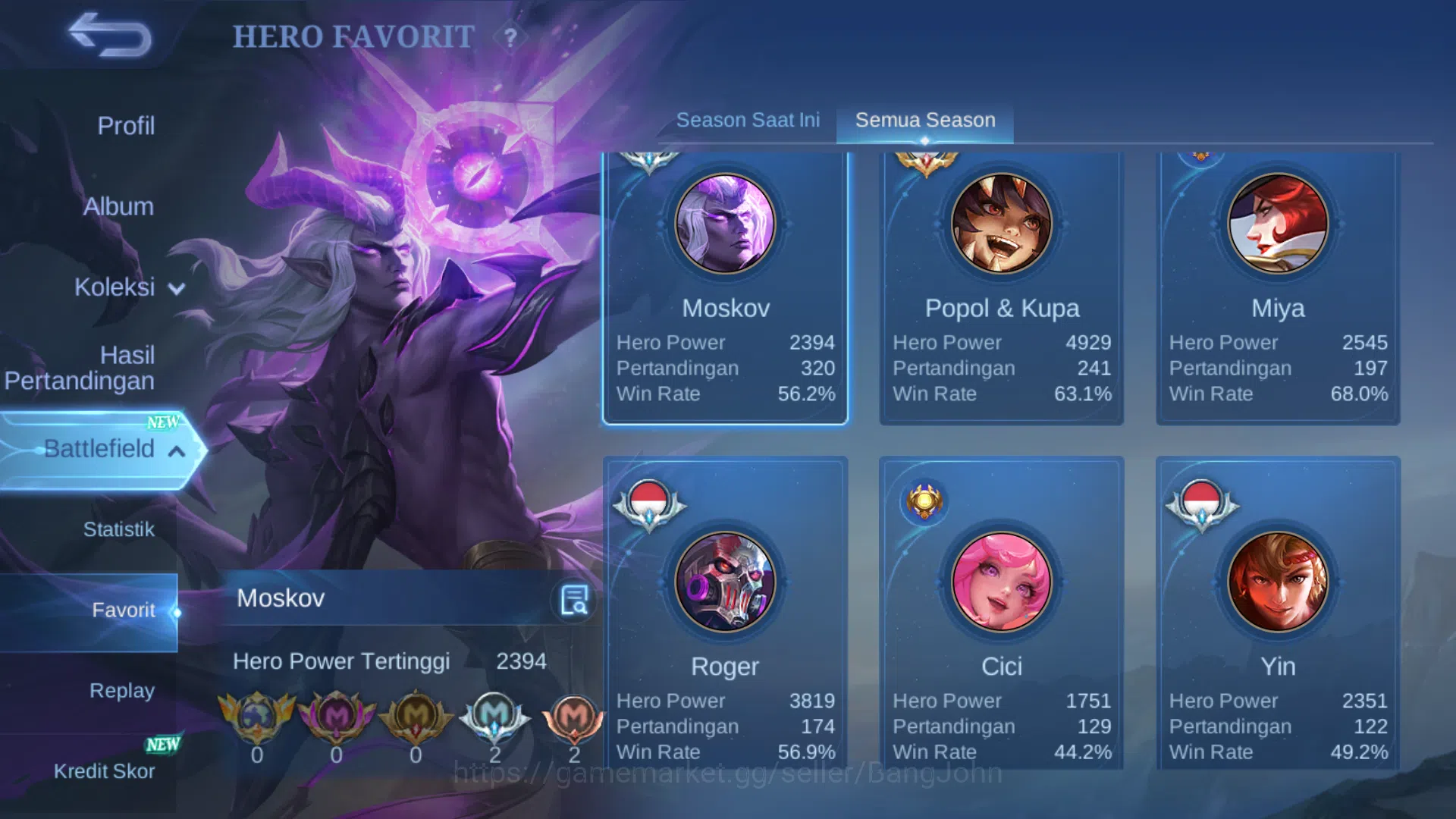 Mobile Legends: Bang Bang Accounts Hero 62 | Skin 162 | Aspirant Ruby | Luckybox Lanc image 17