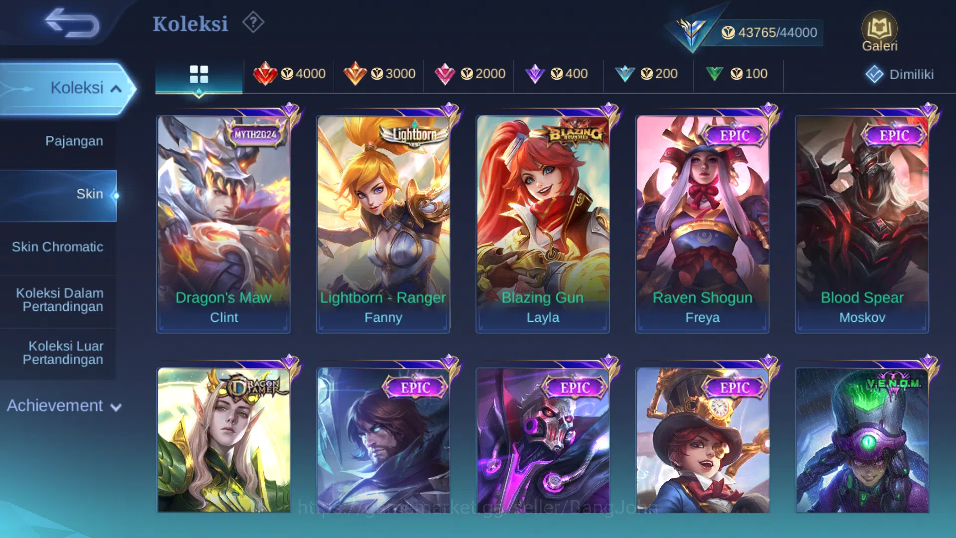 Mobile Legends: Bang Bang Accounts Hero 62 | Skin 162 | Aspirant Ruby | Luckybox Lanc image 5