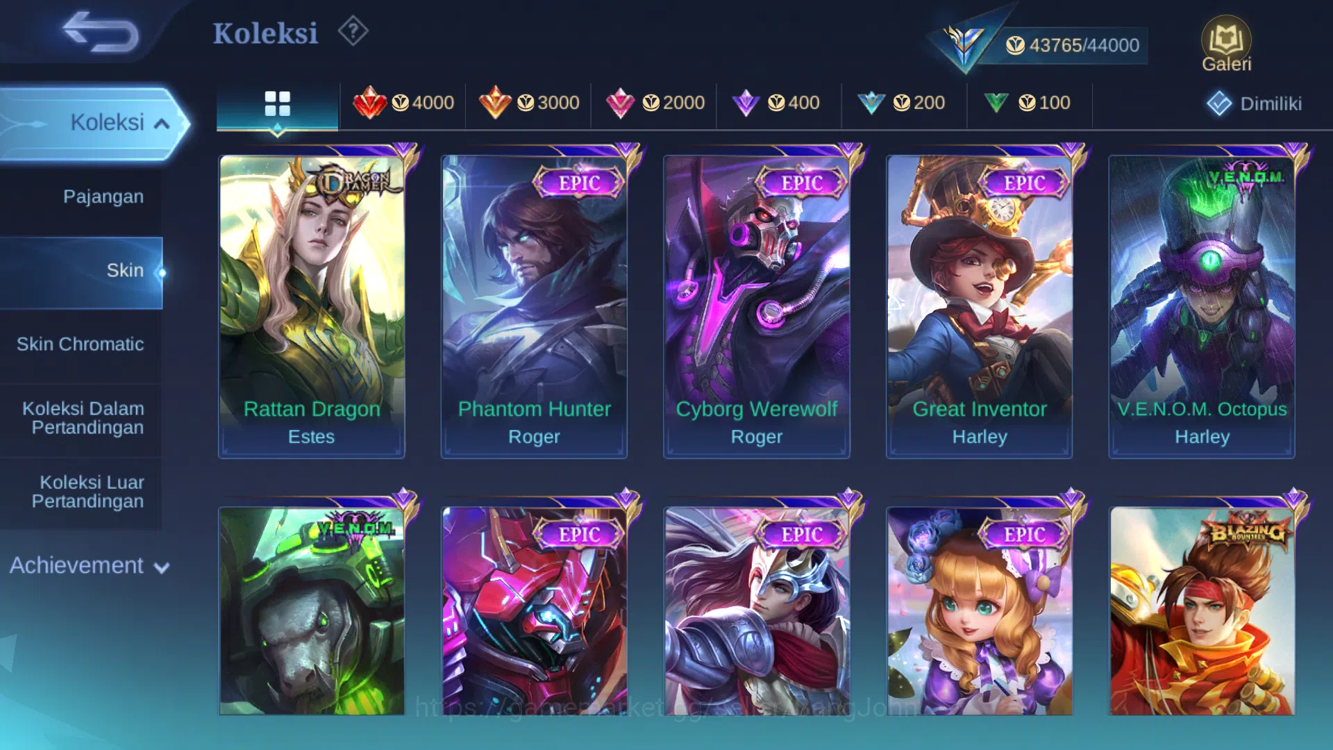 Mobile Legends: Bang Bang Accounts Hero 62 | Skin 162 | Aspirant Ruby | Luckybox Lanc image 6