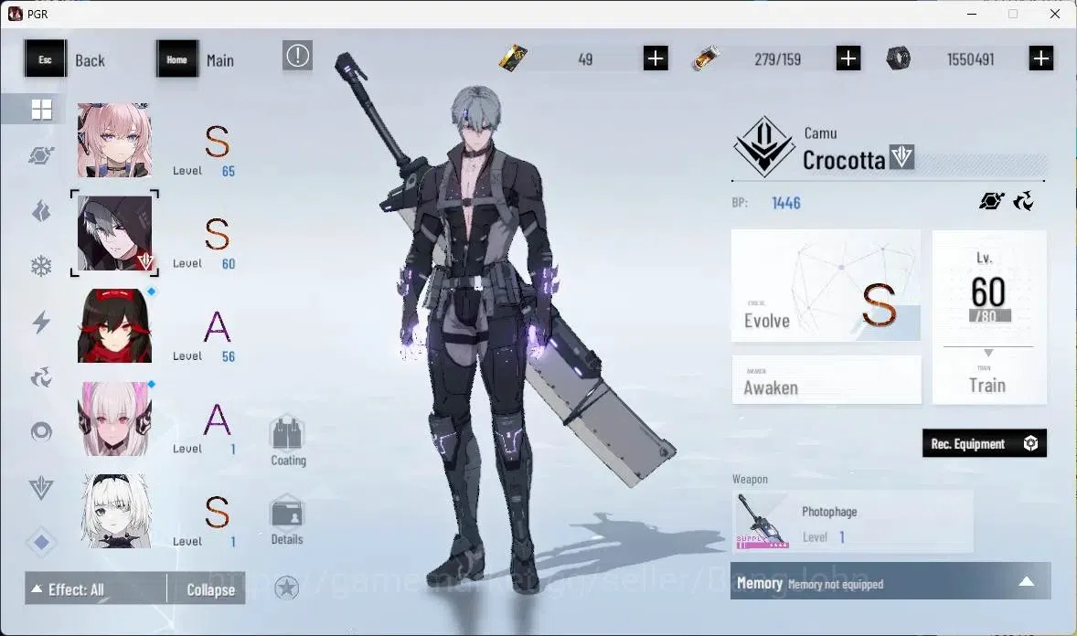 Punishing: Gray Raven Accounts ASIA | L60| [SS Nirvantia,S Kamui,S Lucia IV,S Sel image 10