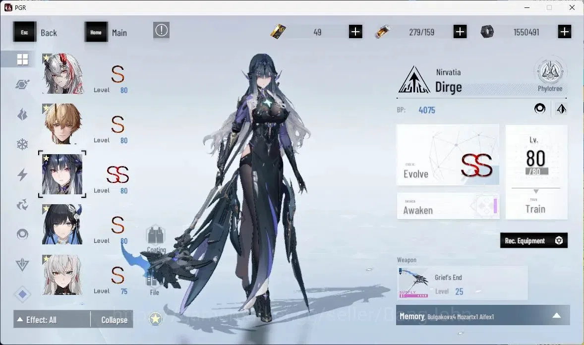 Punishing: Gray Raven Accounts ASIA | L60| [SS Nirvantia,S Kamui,S Lucia IV,S Sel image 5