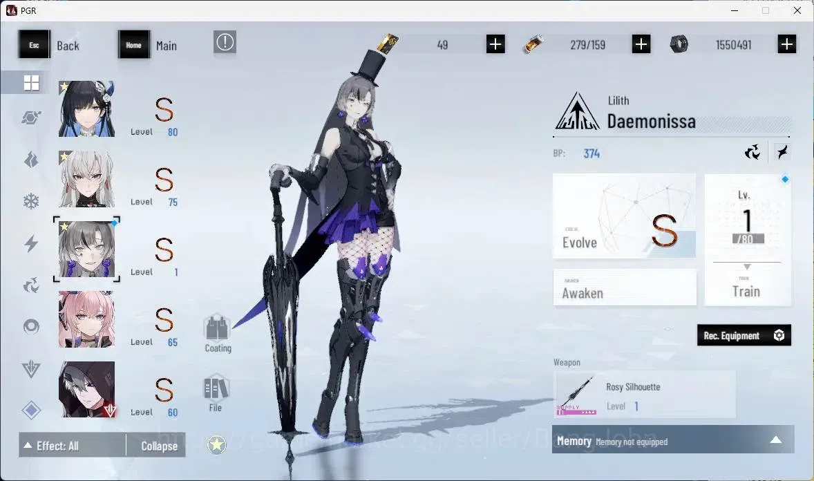 Punishing: Gray Raven Accounts ASIA | L60| [SS Nirvantia,S Kamui,S Lucia IV,S Sel image 8