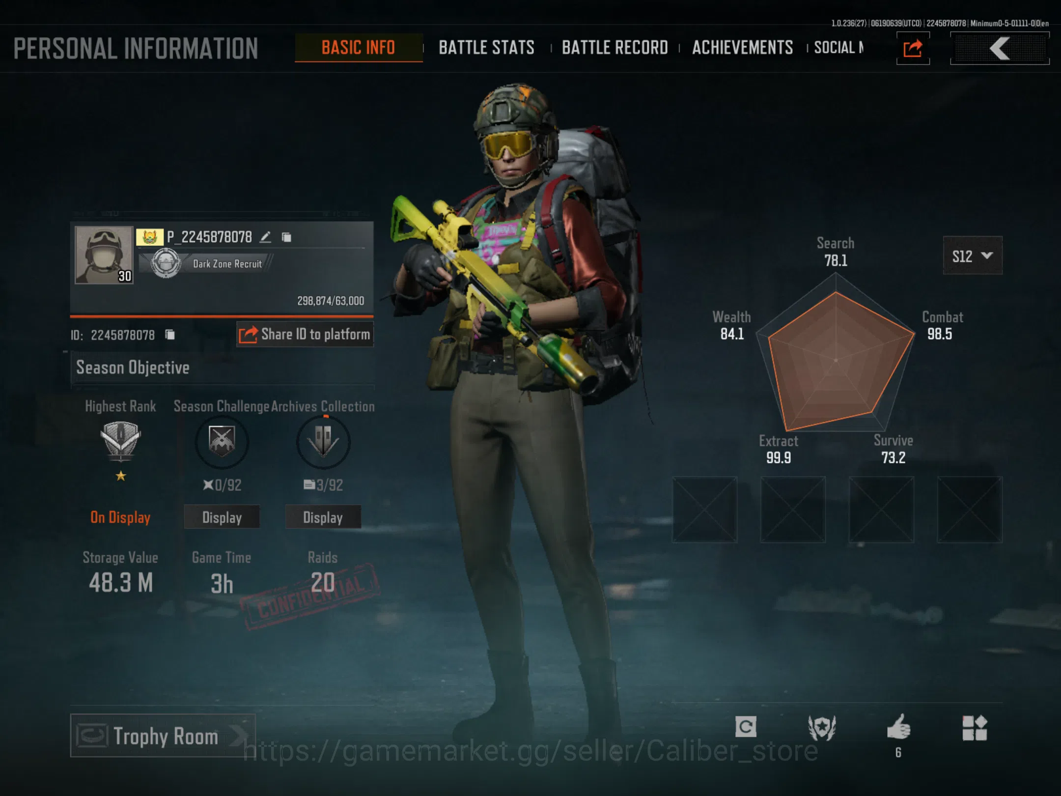 Arena Breakout Accounts 48M 46M Cash AR57 banana  gold Gs2 name change car image 2