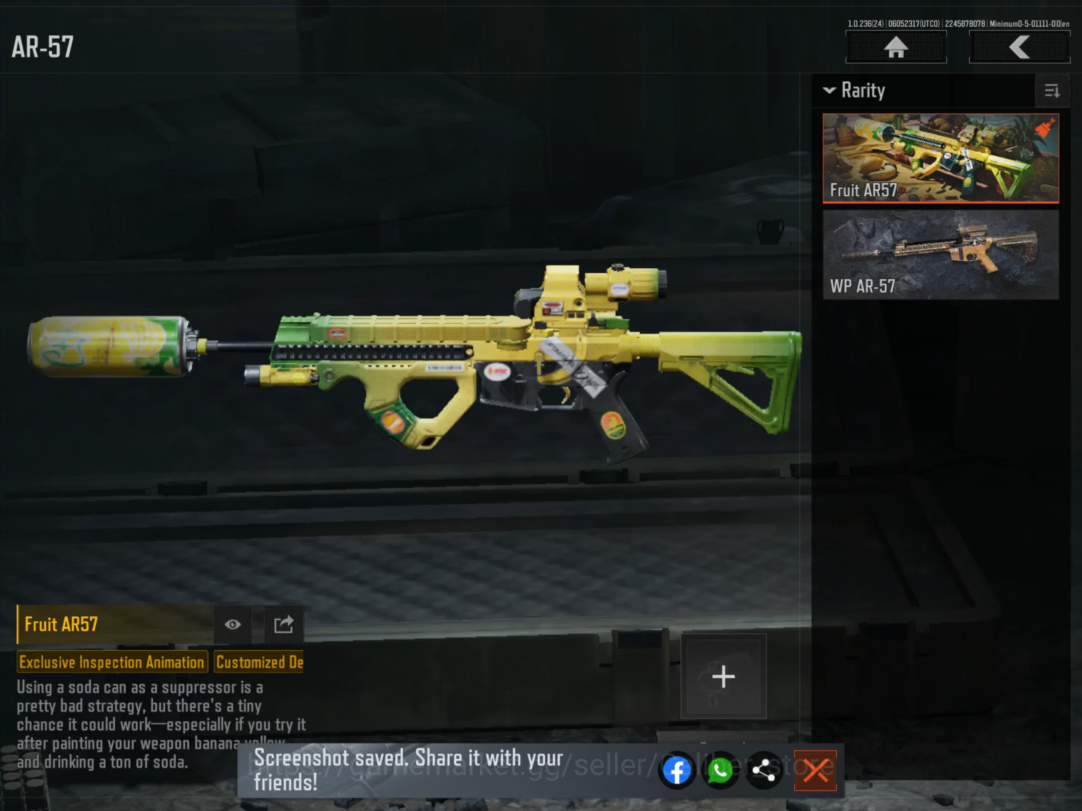 Arena Breakout Accounts 48M 46M Cash AR57 banana  gold Gs2 name change car image 5