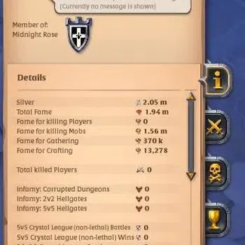 Albion Online High-End ASIA | 1,94M Total Fame - 2,05M Silver | T8 Ore Mi image 1