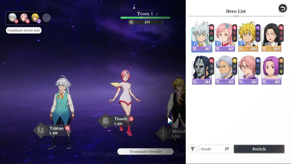The Seven Deadly Sins: Origin Accounts [EU] Fresh Starter Lv 2 | 2 SSR | Meliodas, Guila, image 13