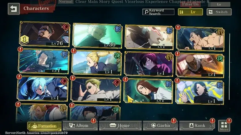 Jujutsu Kaisen: Phantom Parade Accounts NA |PR 17|1,8K Cube|13 SSR 2 Limited|Within Infini image 3
