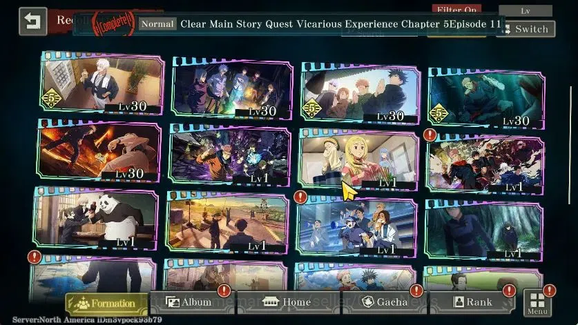 Jujutsu Kaisen: Phantom Parade Accounts NA |PR 17|1,8K Cube|13 SSR 2 Limited|Within Infini image 4