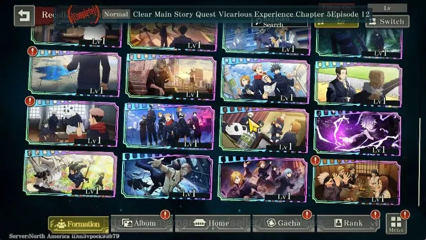 Jujutsu Kaisen: Phantom Parade Accounts NA |PR 17|1,8K Cube|13 SSR 2 Limited|Within Infini image 5