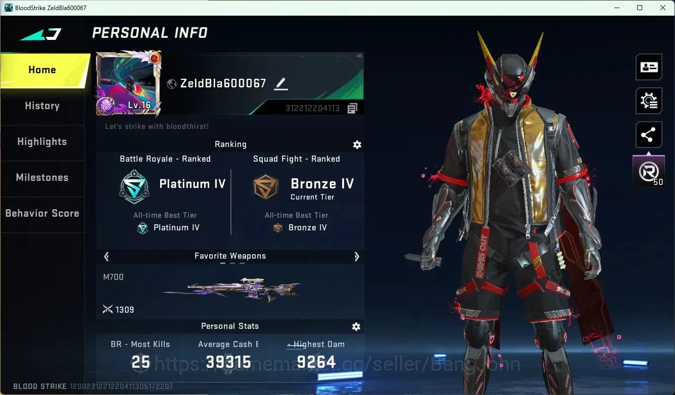 Blood Strike Accounts ASIA| Limited Butterfly Knife (2nd Anniv) | 2 7DS image 1