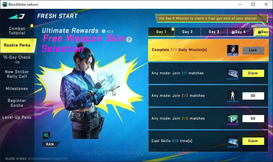 Blood Strike Accounts ASIA|Fresh Starter|Melee ULTRA Lightblade-Dark For image 8