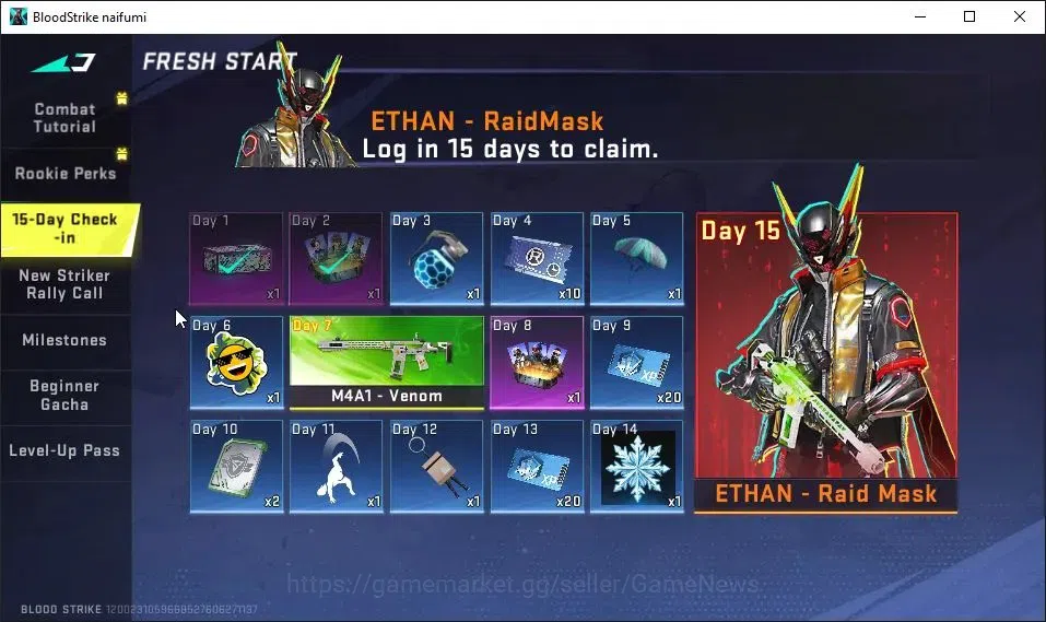 Blood Strike Accounts ASIA|Fresh Starter|Melee ULTRA Lightblade-Dark For image 9