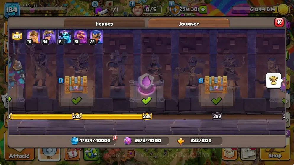 Clash of Clans Accounts Global |TH 15-BH 10|LVL 184|AQ 84 ,MP 51 ,GW 51 ,R image 7