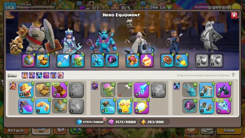 Clash of Clans Accounts Global |TH 15-BH 10|LVL 184|AQ 84 ,MP 51 ,GW 51 ,R image 8