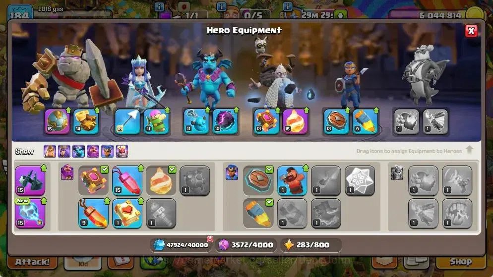 Clash of Clans Accounts Global |TH 15-BH 10|LVL 184|AQ 84 ,MP 51 ,GW 51 ,R image 9