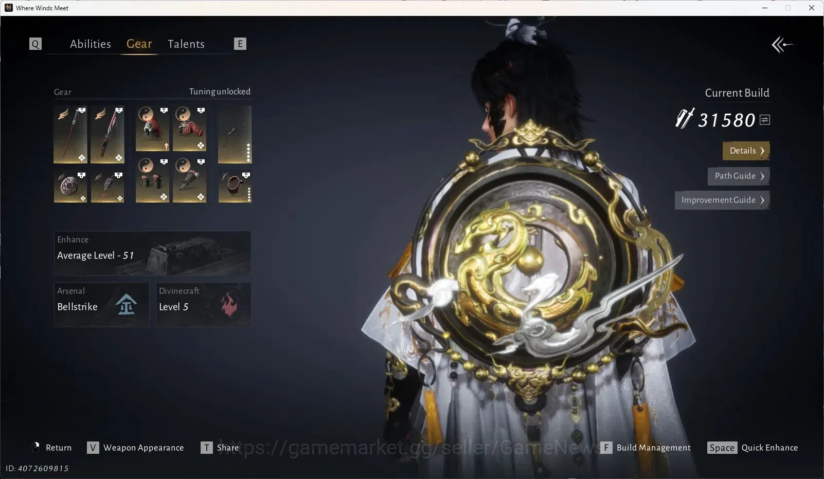 Where Winds Meet Accounts GLOBAL|Lv 95|31K GS|3 HC with 21k Elegance|Explore image 13