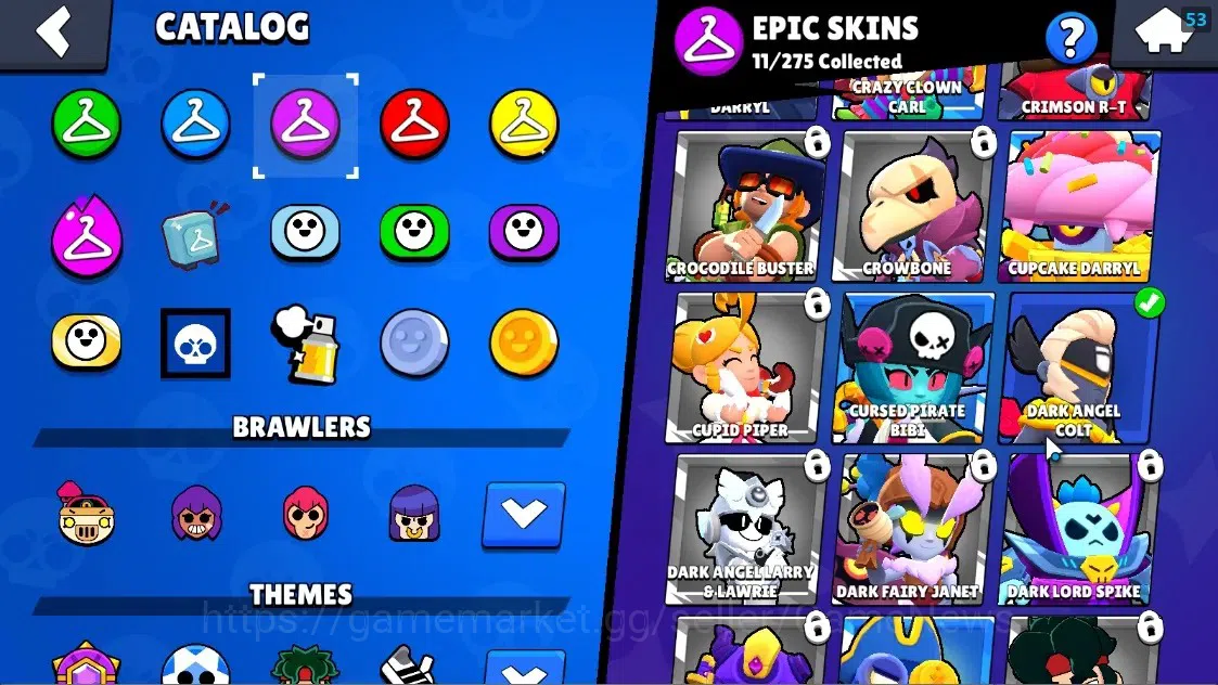 Brawl Stars Accounts 2972 Trophy|33 Brawlers 3 Max Lvl[Colt,Emz,Pearl]|1 Mythic (Porcelain Pearl),11 Epic Skin,etc|3502 14