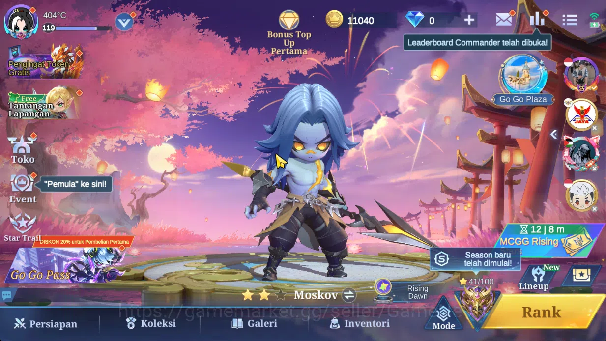 Magic Chess: Go Go Accounts Mythic 41|Bonus MLBB|36 Commander 9 Max|7 Chessboard|Magical (Cybercity),2 Epic,Etc|21 Skin|4 1