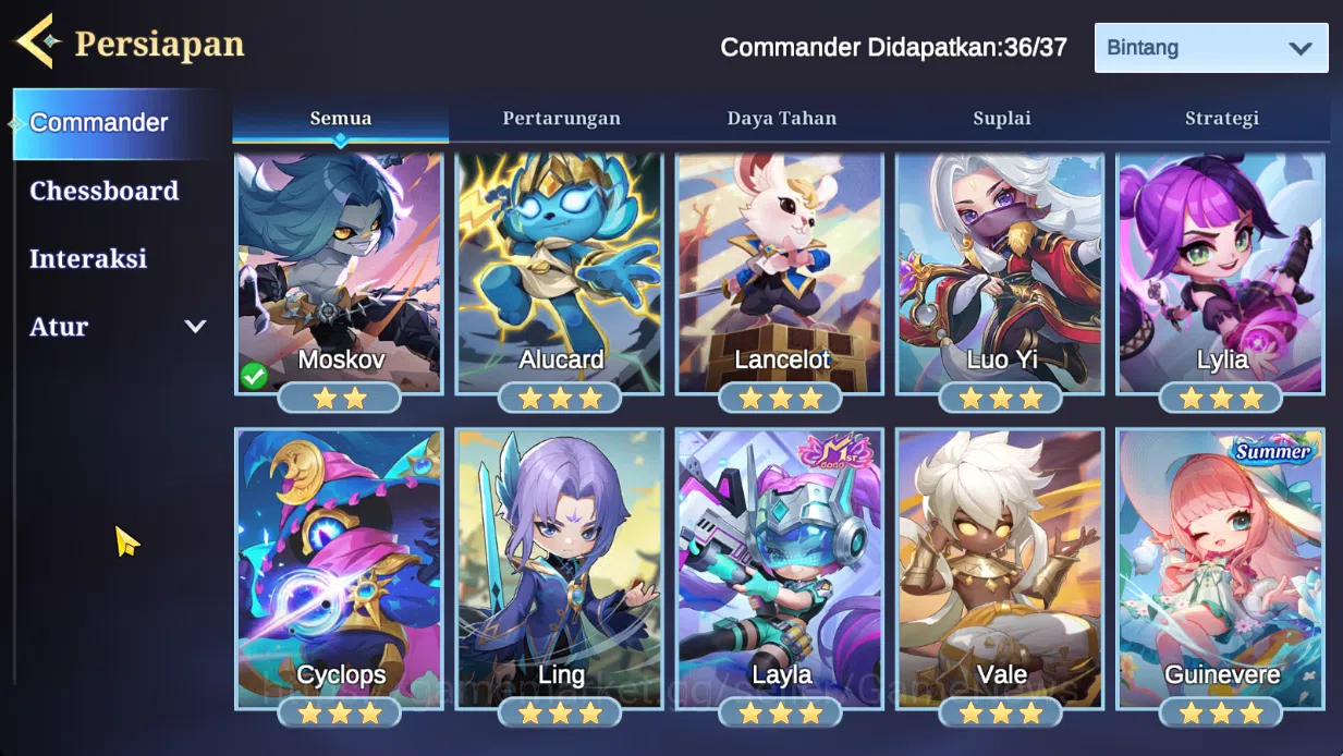 Magic Chess: Go Go Accounts Mythic 41|Bonus MLBB|36 Commander 9 Max|7 Chessboard|Magical (Cybercity),2 Epic,Etc|21 Skin|4 13
